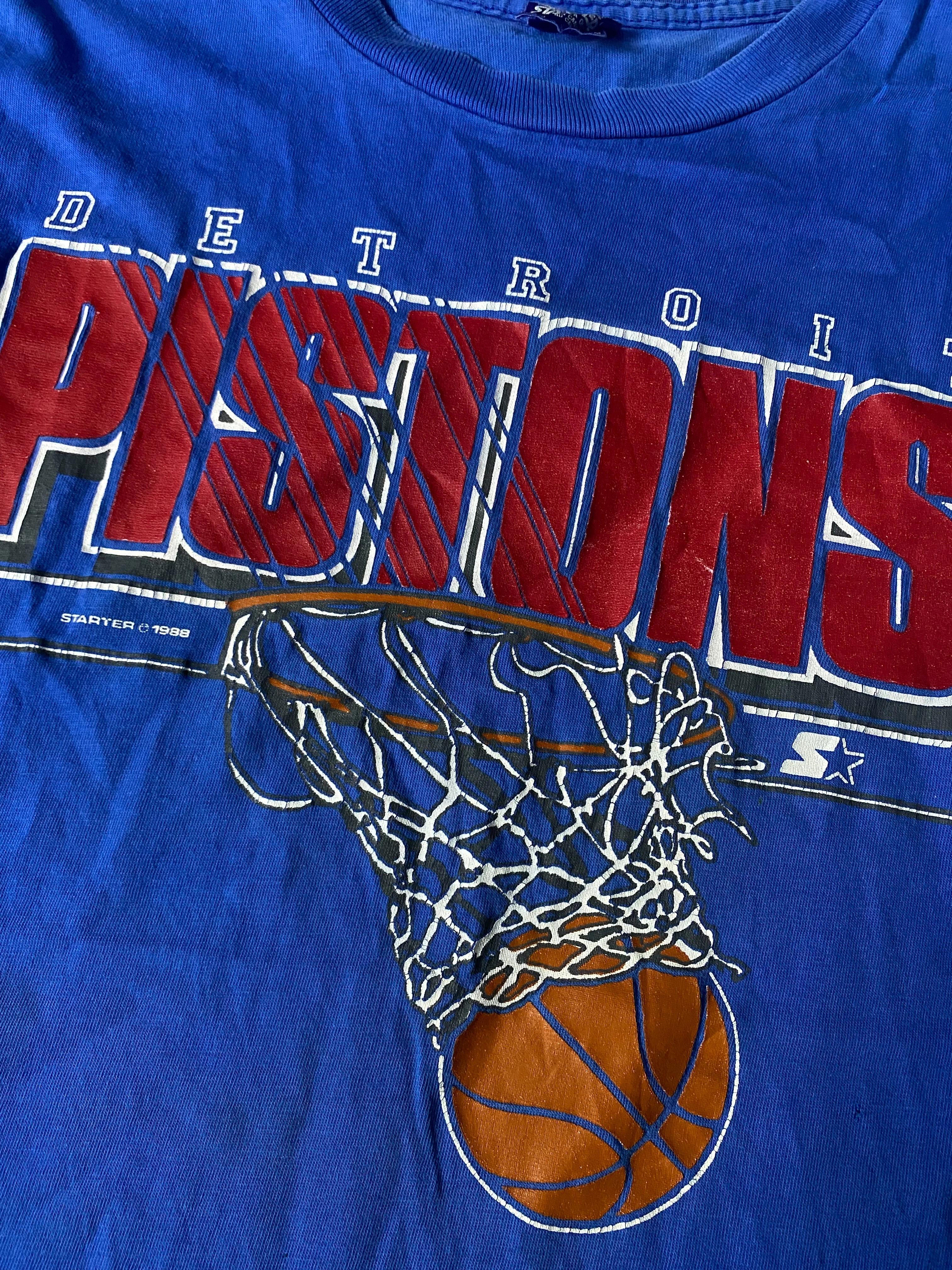 Vintage Style Detroit Pistons 1988 Basketball Shirt Sweatshirt Hoodie Reprinted Full Size Gifts for NBA Fans - Image 2