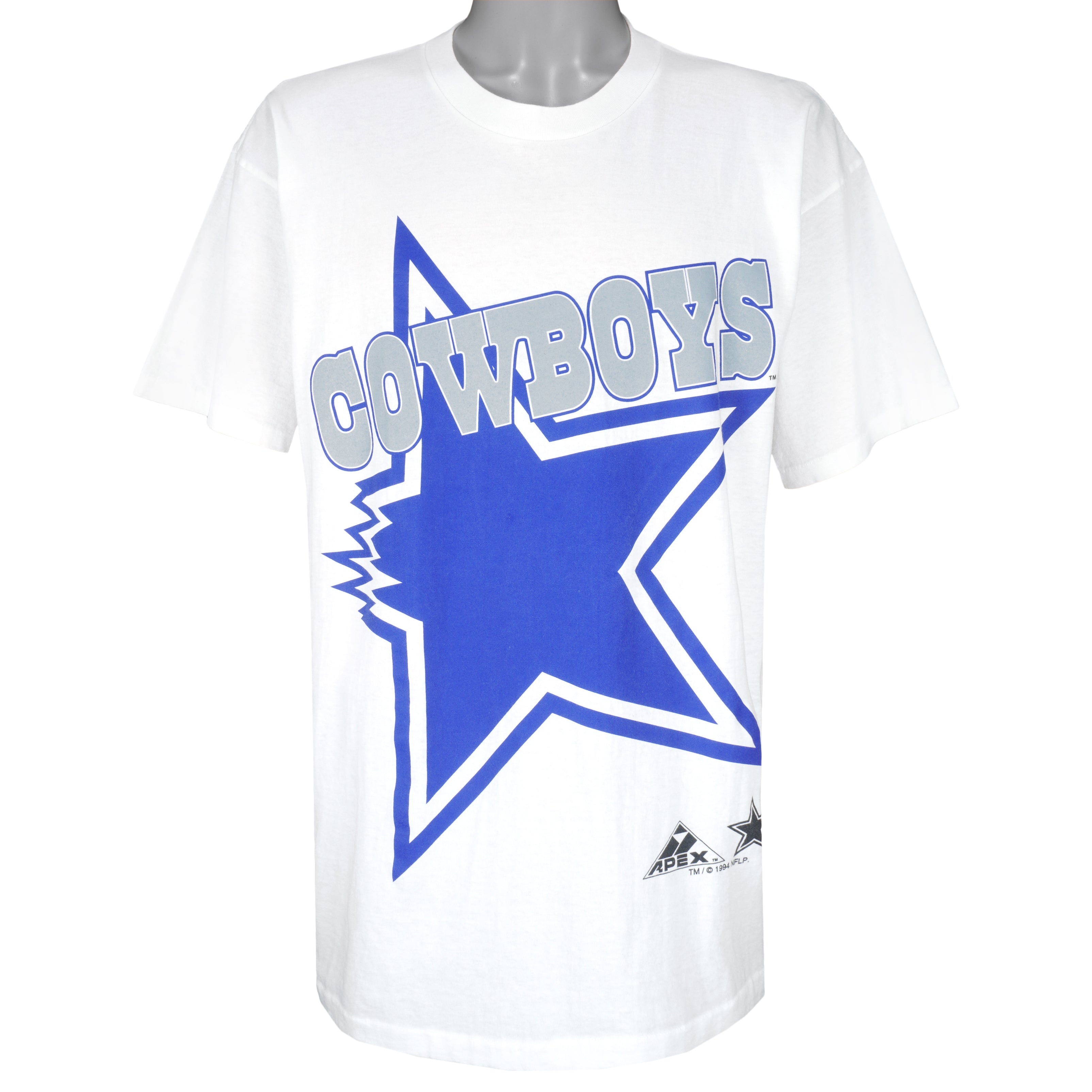 Nfl Dallas Cowboys Single Stitch T-Shirt 1994 Vintage Style Hoodie Sweatshirt Reprinted Full Size Gifts for Fans