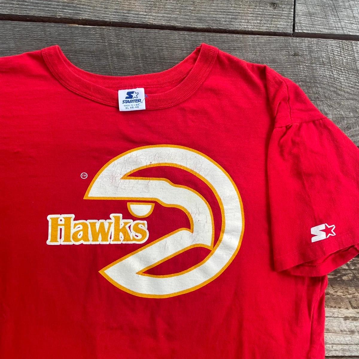 Vintage Style 90s NBA Atlanta Hawks Starter Boxy Fit Shirt Hoodie Sweatshirt Reprinted Full Size Gifts for NBA Fans - Image 2
