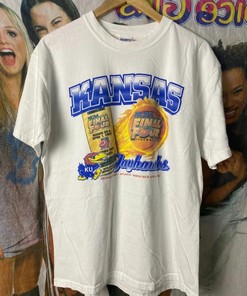Vintage Style 2002 NCAA Final Four Atlanta Kansas Jayhawks Shirt Hoodie Sweatshirt Reprinted Full Size Gifts for NCAA Fans