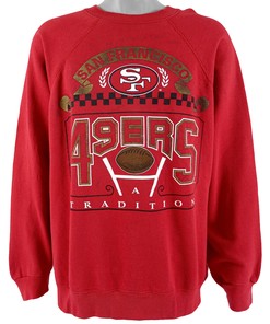 1990s Vintage Style NFL San Francisco 49Ers Crew Neck Sweatshirt Hoodie Shirt Reprinted Full Size Gifts for Fans