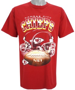 Nfl Kansas City Chiefs Helmet T-Shirt 1990s Vintage Style Hoodie Sweatshirt Reprinted Full Size Gifts for Fans