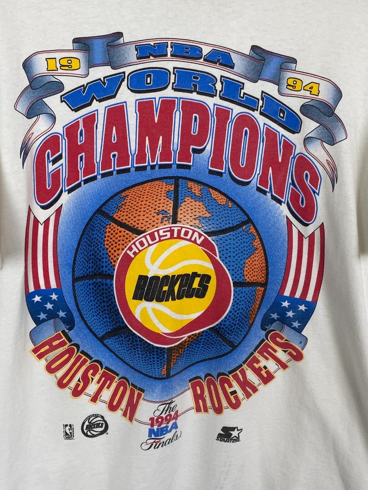 90s Vintage Style NBA 1994 Houston Rockets World Champions Shirt Hoodie Sweatshirt Reprinted Full Size Gifts for NBA Fans - Image 2