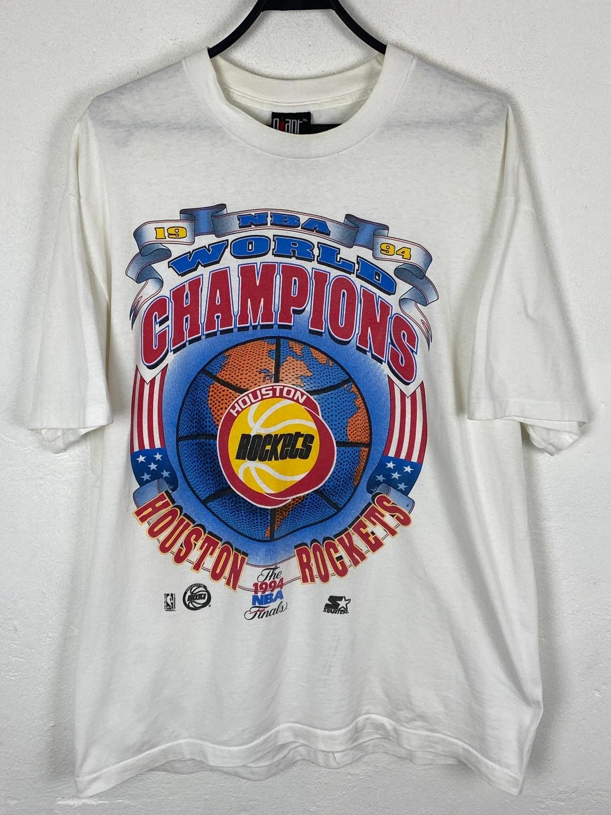 90s Vintage Style NBA 1994 Houston Rockets World Champions Shirt Hoodie Sweatshirt Reprinted Full Size Gifts for NBA Fans