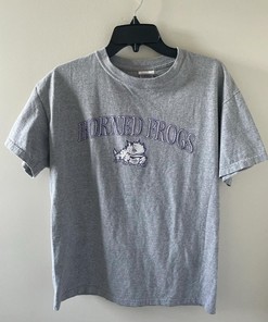 Y2K Vintage Style TCU Horned Frogs T-Shirt Sweatshirt Pullover Hoodie Reprinted Full Color Full Size Gift for NCAA Fans