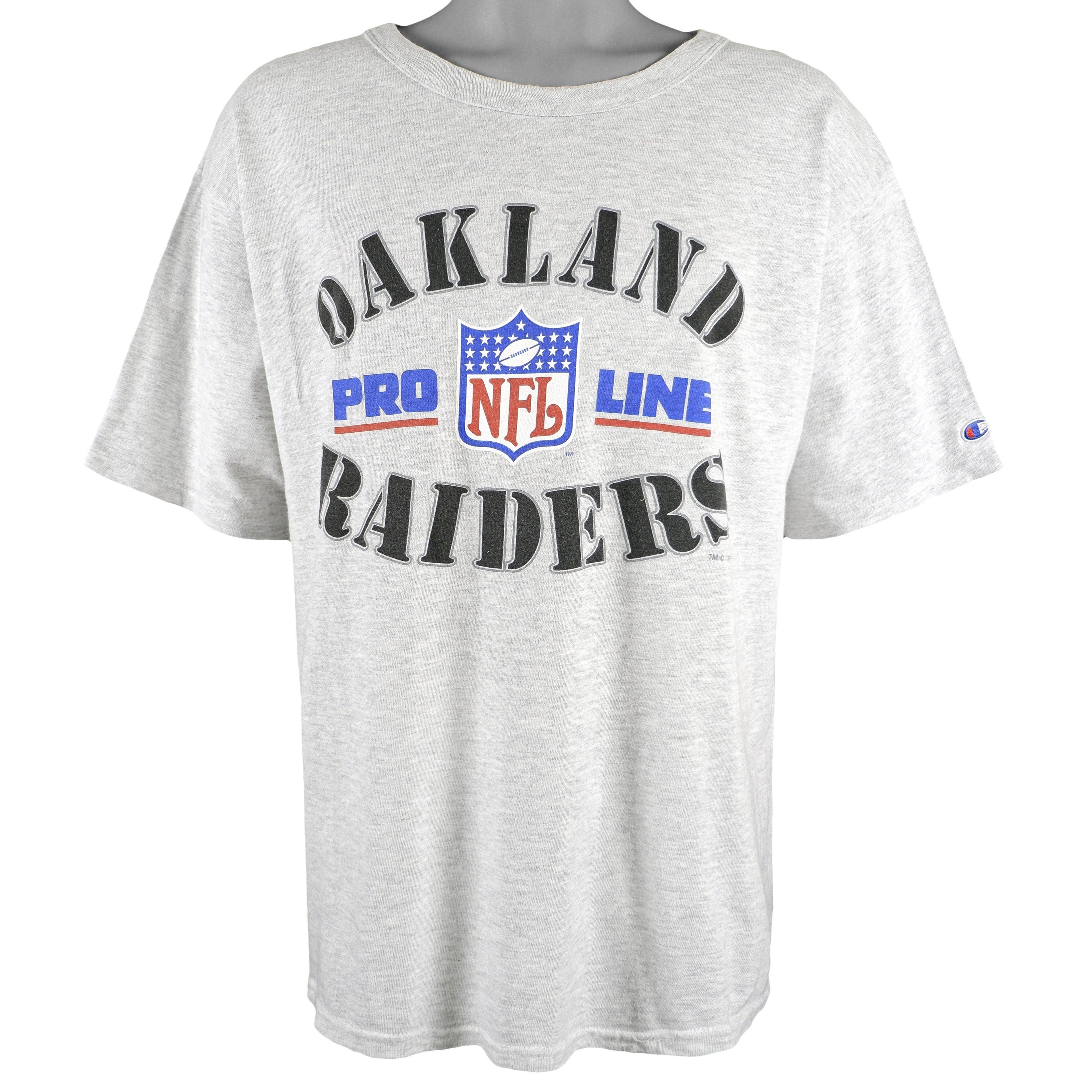 Champion Oakland Raiders, NFL Pro Line Spell-Out T-Shirt 1994 Vintage Style Hoodie Sweatshirt Reprinted Full Size Gifts for Fans