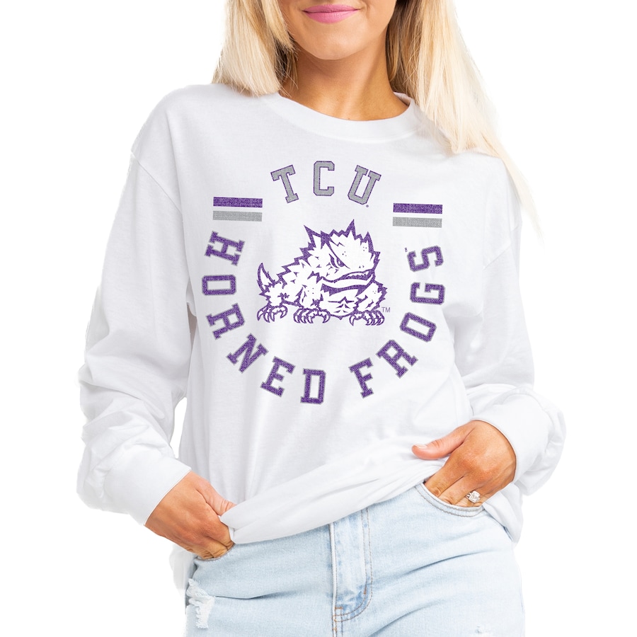 TCU Horned Frogs Gameday Couture Women's Vintage Days Boyfriend Fit Long Sleeve T-Shirt
