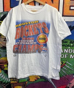 Vintage Style 90s NBA Houston Rockets Shirt Sweatshirt Hoodie Reprinted Full Size Gifts for NBA Fans