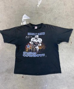 Vintage 90s Emmitt Smith Dallas Cowboys Player T Shirt Hoodie Sweatshirt Full Size Full Color Gift for NFL Fans
