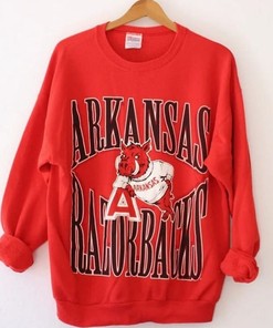 Vintage Arkansas Razorbacks Hoodie And Sweatshirt: University of Arkansas Razorbacks Shirt Gift for Him Or Her