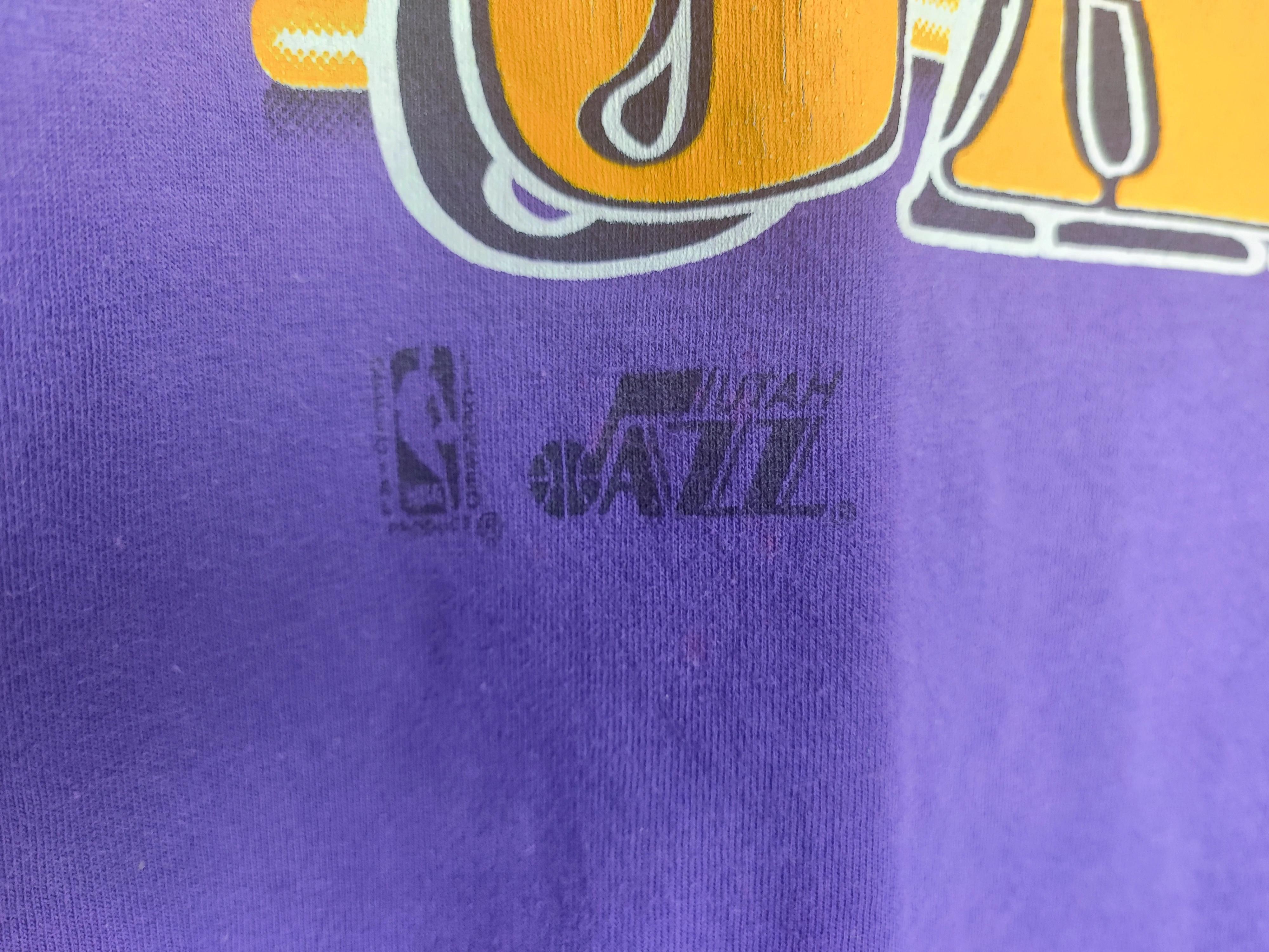 Vintage Style Utah Jazz NBA Shirt Sweatshirt Hoodie Reprinted Full Size Gifts for NBA Fans - Image 3