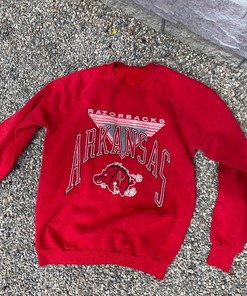 90s Vintage Arkansas Razorbacks Sweatshirt: University of Arkansas Razorbacks Shirt Gift for Him Or Her