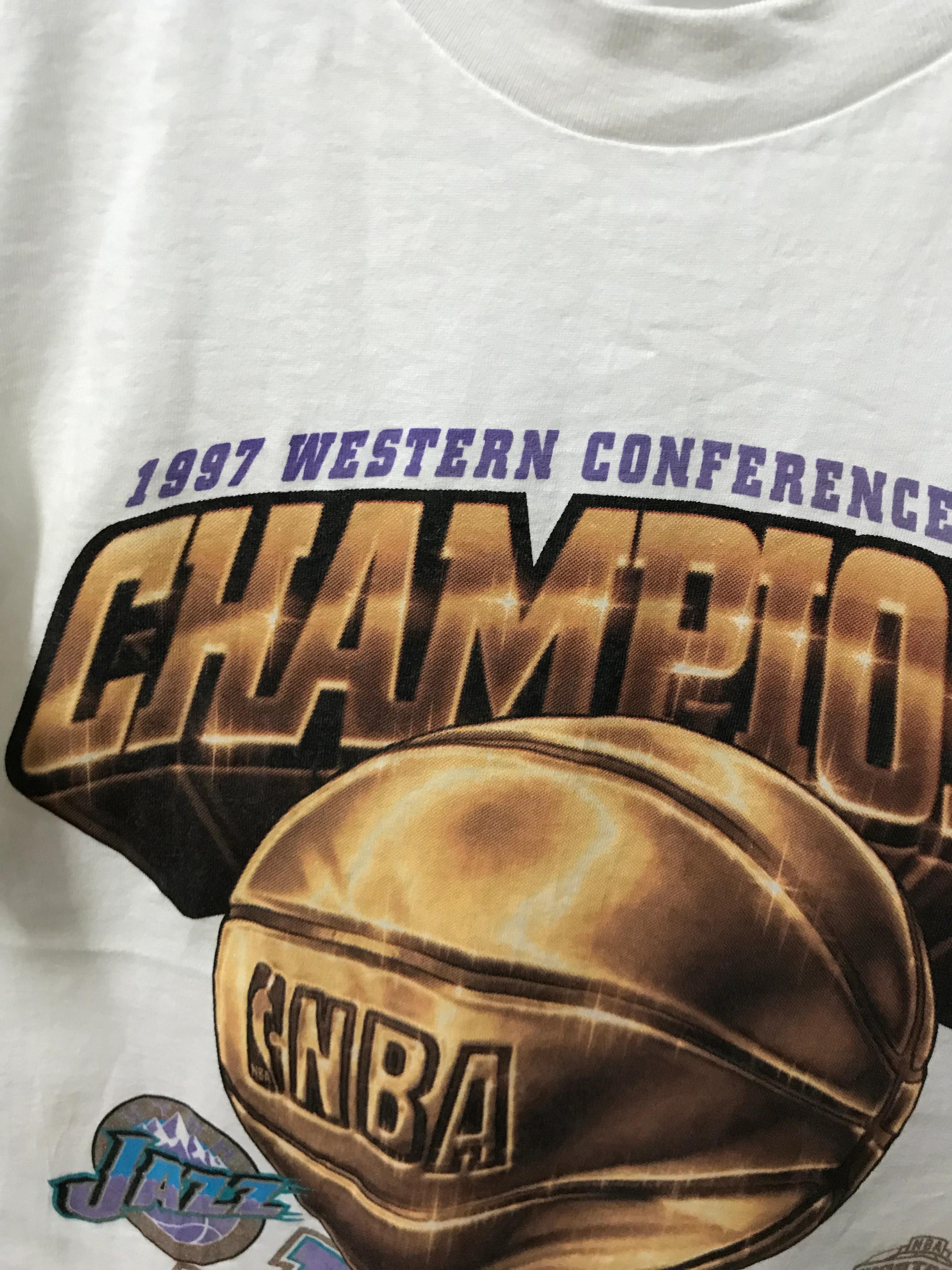 Vintage Style 90s 1997 Utah Jazz Champions NBA Shirt Sweatshirt Hoodie Reprinted Full Size Gifts for NBA Fans - Image 3