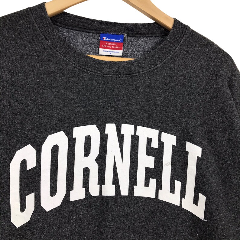 Cornell University Vintage Style Crewneck Sweatshirt, Hoodie, Shirt - 90's Spell Out Big Logo - Gifts for NCAA Fans - Image 2