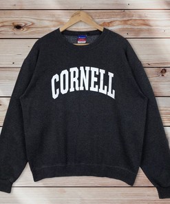 Cornell University Vintage Style Crewneck Sweatshirt, Hoodie, Shirt - 90's Spell Out Big Logo - Gifts for NCAA Fans