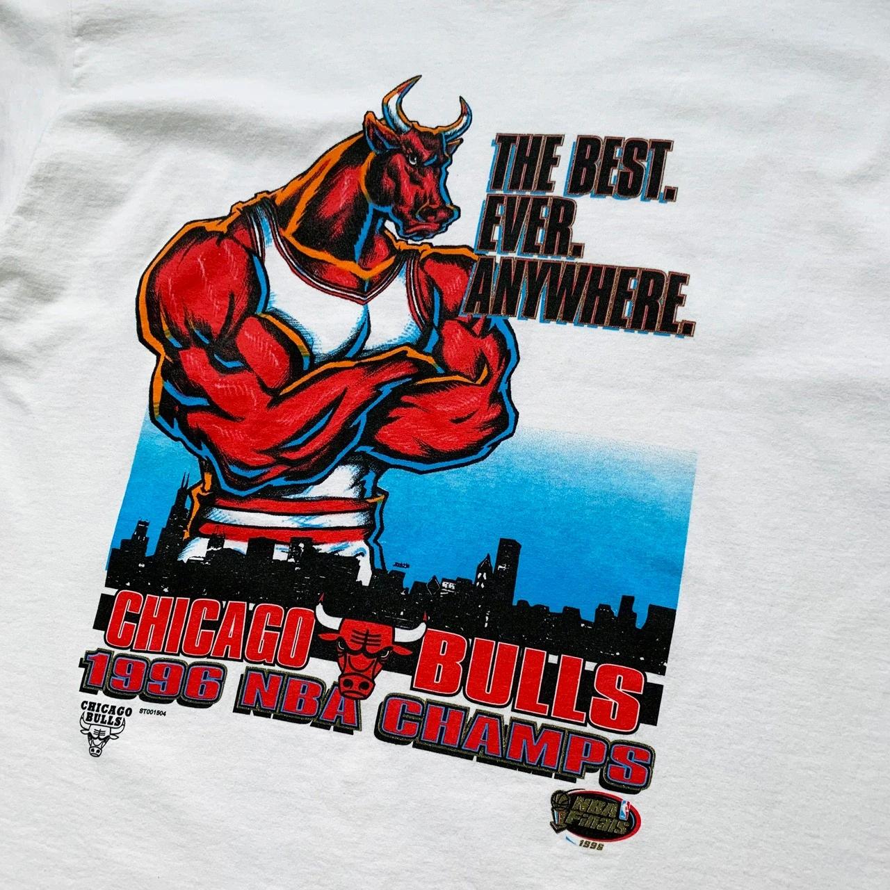 Vintage Style 90s Chicago Bulls 1996 NBA Champs Starter Shirt Hoodie Sweatshirt Reprinted Full Size Gifts for NBA Fans - Image 2