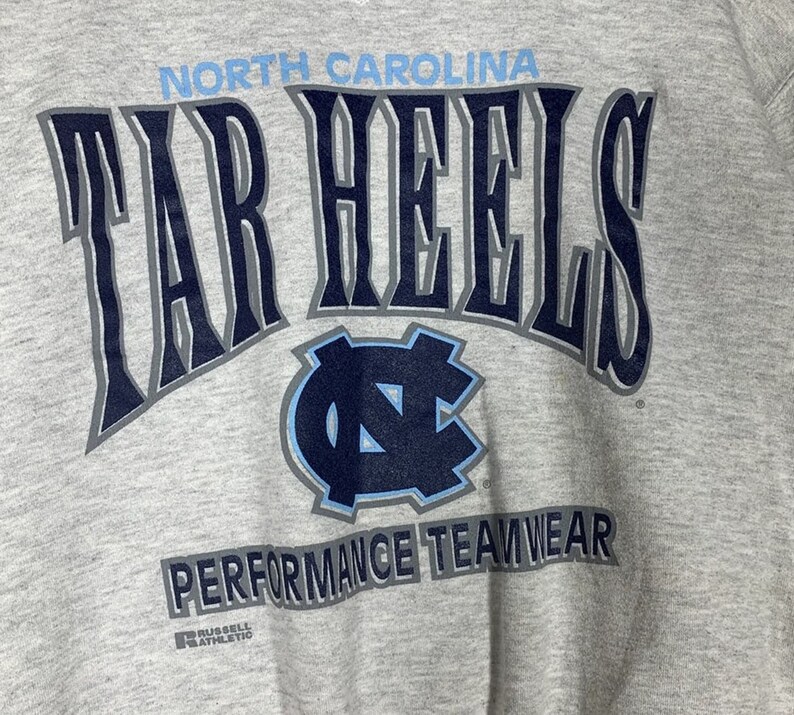 Vintage 90s North Carolina Tar Heels Sweatshirt, North Carolina Crewneck, North Carolina Hoodie, North Carolina Shirt - Image 2