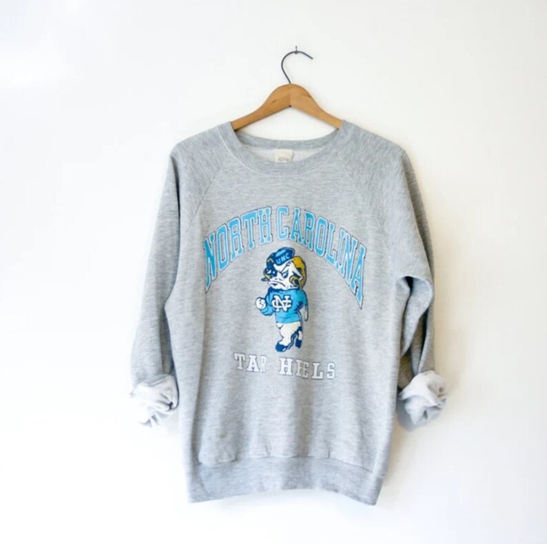 Vintage 90s University of North Carolina Tar Heels Sweatshirt, Vintage 90s Shirt, Gift for Her, Gift for Him