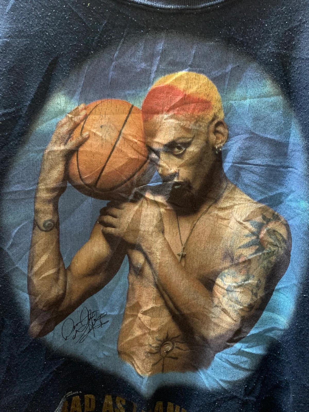 Vintage Style 90's Dennis Rodman Bad As I Wanna Be Shirt Hoodie Sweatshirt Reprinted Full Size Gifts for NBA Fans - Image 2