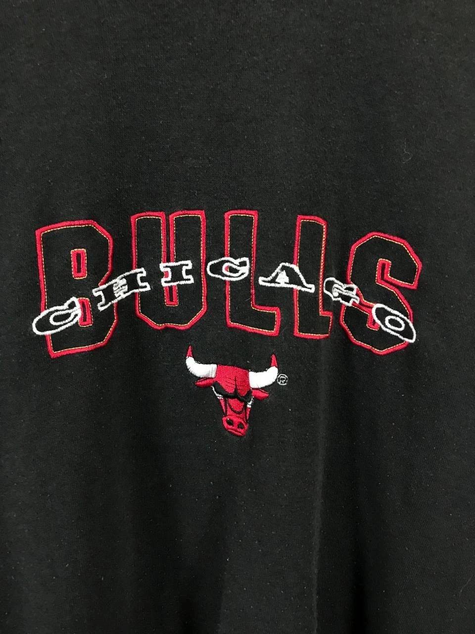 Chicago Bulls NBA Vintage Style Center Logo Shirt Hoodie Sweatshirt Reprinted Full Size Gifts for NBA Fans - Image 2