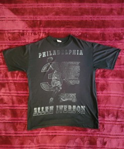 Vintage Style Allen Iverson Shirt Hoodie Sweatshirt Reprinted Full Size Gifts for NBA Fans