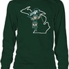 Michigan State Spartans Hoodie Sparty In State Outline
