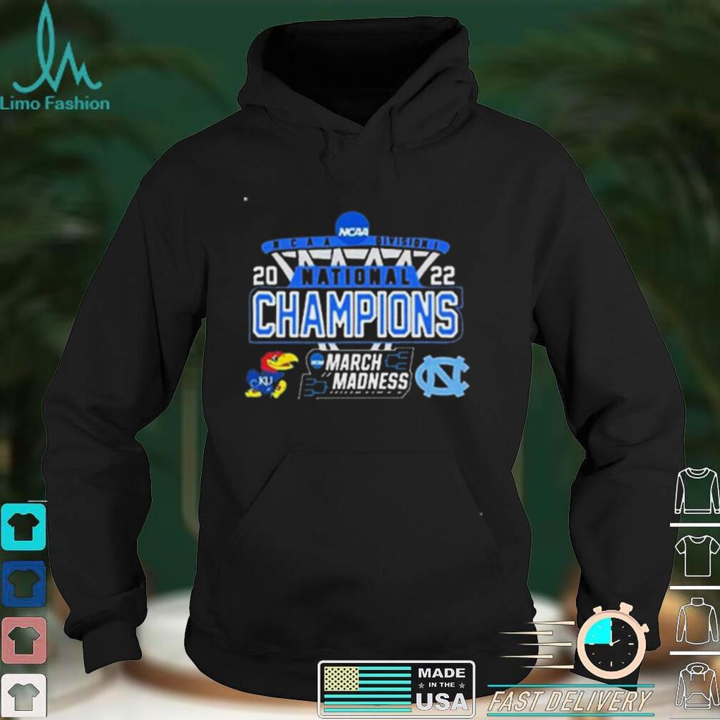 North Carolina Tar Heels And Kansas Jayhawks March Madness 2022 NCAA Basketball National Championship Shirt for Men, Women Hoodie Sweatshirt - Image 4