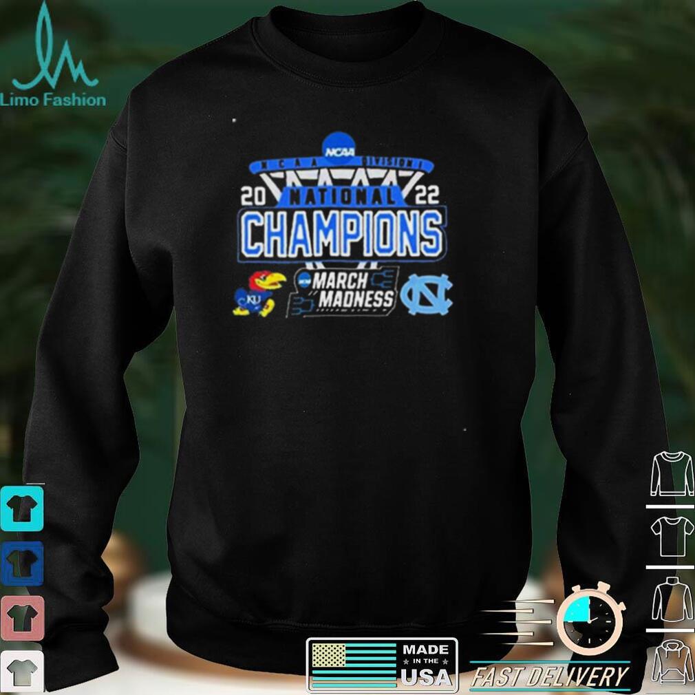North Carolina Tar Heels And Kansas Jayhawks March Madness 2022 NCAA Basketball National Championship Shirt for Men, Women Hoodie Sweatshirt - Image 2