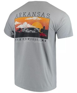 Gray Arkansas Razorbacks Comfort Colors Campus Scenery T-Shirt, Hogs Shirt for Fans, Arkansas Razorbacks Hoodie