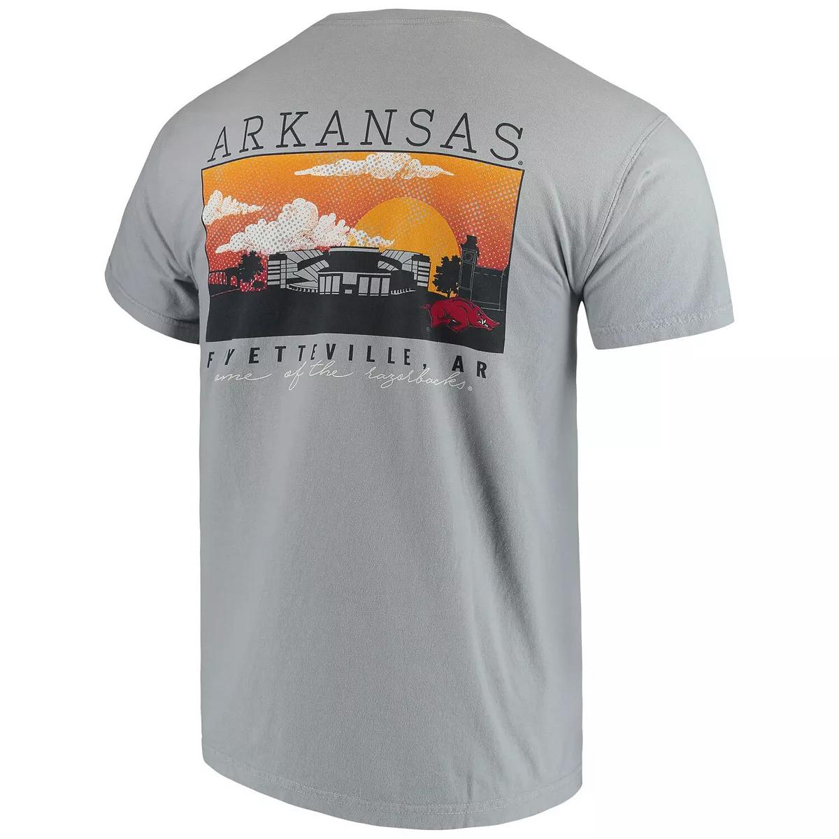 Gray Arkansas Razorbacks Comfort Colors Campus Scenery T-Shirt, Hogs Shirt for Fans, Arkansas Razorbacks Hoodie