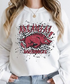 Arkansas Razorbacks Vintage Cheetah Sweatshirt, Hoodie, Shirt, Hogs Shirt for Fans, Arkansas Razorbacks Hoodie