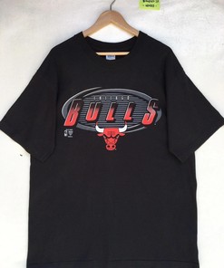 Vintage Style 90's Chicago Bulls NBA Logo Shirt Hoodie Sweatshirt Reprinted Full Size Gifts for NBA Fans