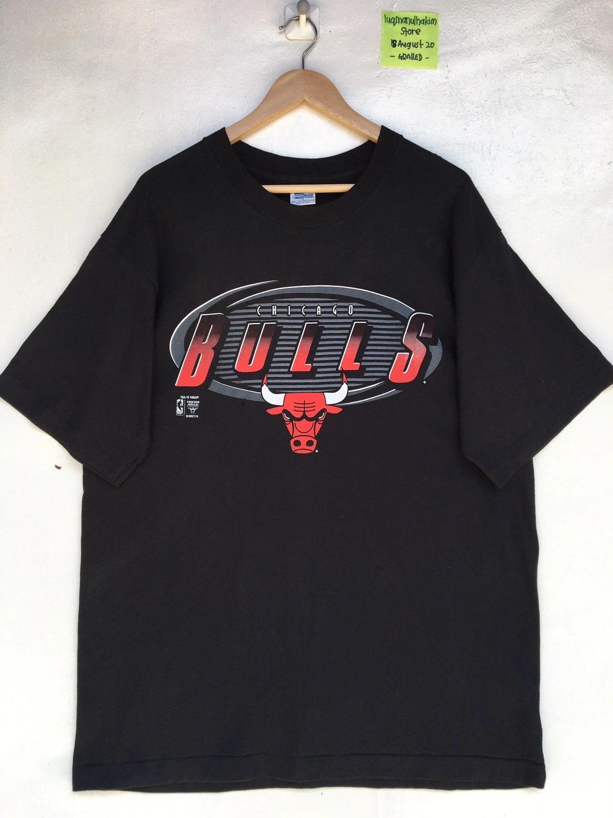 Vintage Style 90's Chicago Bulls NBA Logo Shirt Hoodie Sweatshirt Reprinted Full Size Gifts for NBA Fans