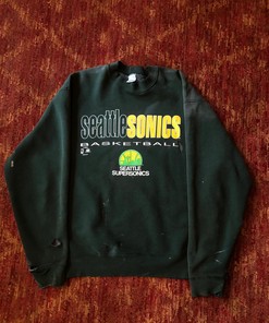 Vintage Style Seattle Supersonics Shirt Hoodie Sweatshirt Reprinted Full Size Gifts for NBA Fans