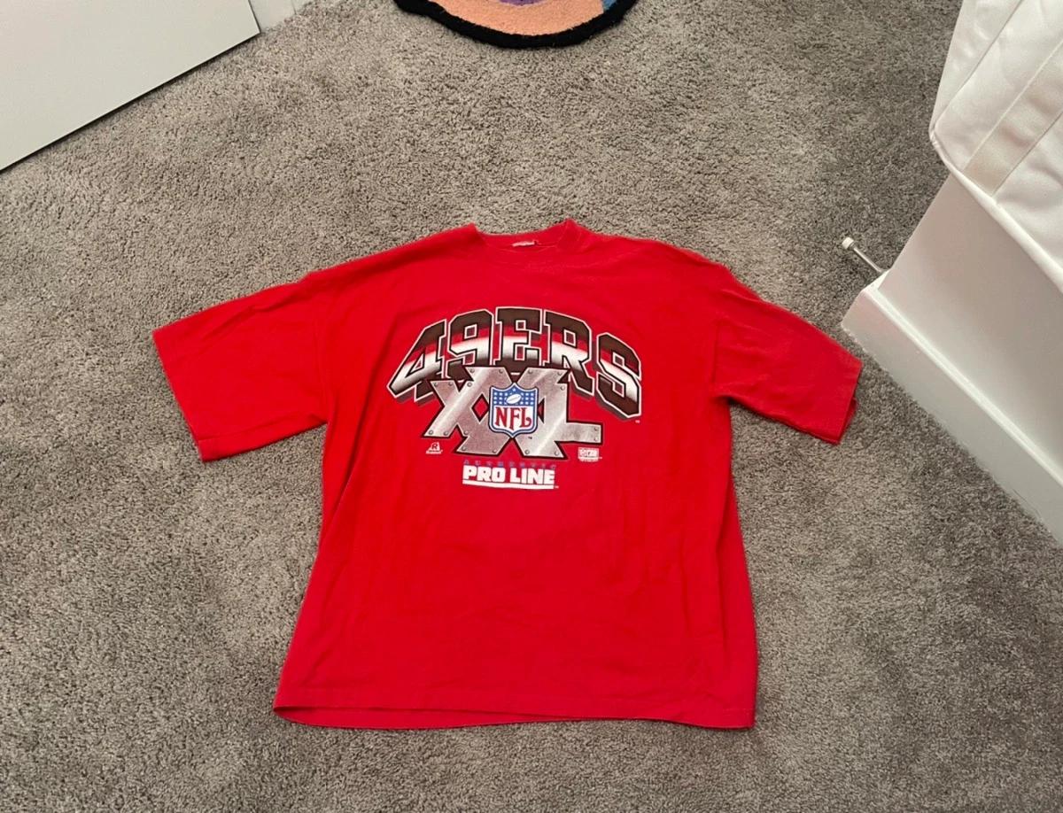 Vintage Style 1994 NFL Authentic Proline San Francisco 49Ers Shirt Hoodie Sweatshirt Reprinted Gifts for NFL Fans