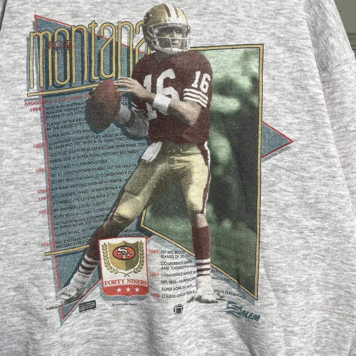 90s Joe Montana Story Games Tshirt Pullover Hoodie Crewneck Sweatshirt Reprinted Full Color Full Size Gifts for NFL Fans - Image 2
