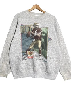 90s Joe Montana Story Games Tshirt Pullover Hoodie Crewneck Sweatshirt Reprinted Full Color Full Size Gifts for NFL Fans