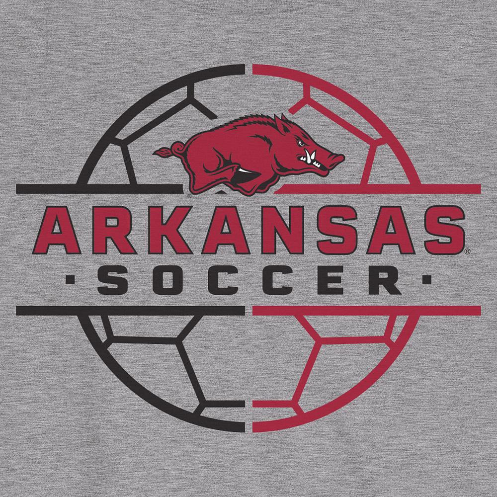 Arkansas Razorbacks Hoodie Sweatshirt Shirt Full Size for NCAA Fans, Arkansas Razorbacks Soccer Ball Grid Crew - Image 2