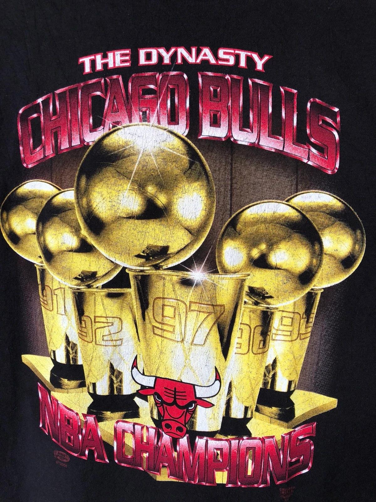 Vintage Style 90s Chicago Bulls The Dynasty NBA Shirt Hoodie Sweatshirt Reprinted Full Size Gifts for NBA Fans - Image 2