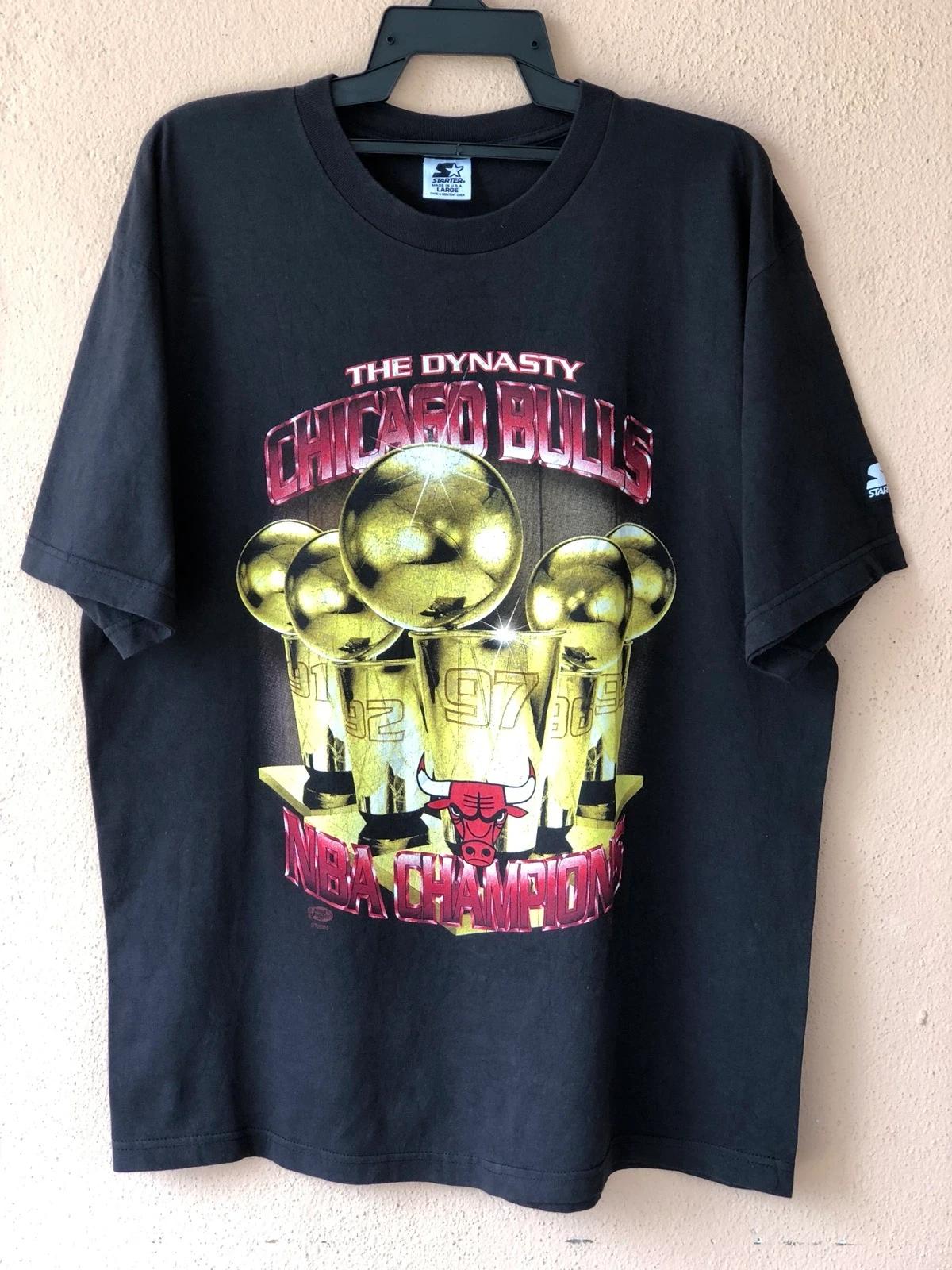 Vintage Style 90s Chicago Bulls The Dynasty NBA Shirt Hoodie Sweatshirt Reprinted Full Size Gifts for NBA Fans