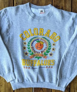 Vintage 1990 University of Colorado Buffaloes Cu Orange Sweatshirt, Colorado State Shirt, Vintage 90s Shirt, Hoodie