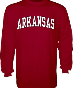 Arkansas Razorbacks Hoodie Sweatshirt Shirt Full Size for NCAA Fans, Arching Team Color T Shirt