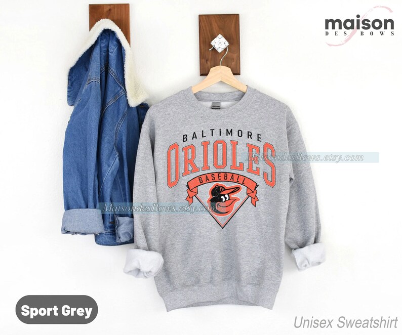 Vintage Baltimore Baseball Sweatshirt, Baseball Fan Shirt Sweatshirt Hoodie for MLBFans, Baltimore-Orioles Sweatshirt - Image 2
