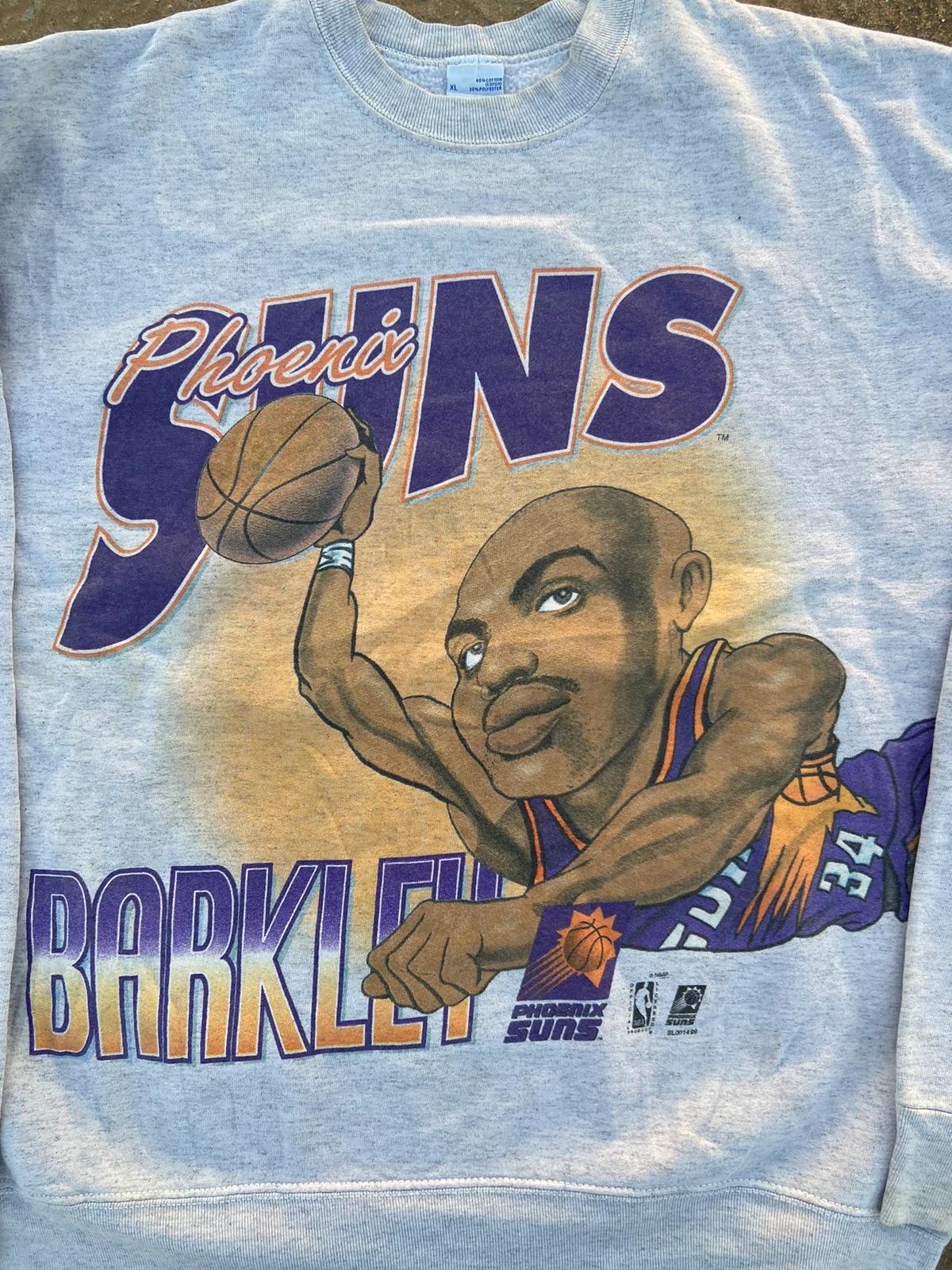 Vintage Style 90's Phoenix Suns Barkley Aop Jumper Shirt Hoodie Sweatshirt Reprinted Full Size Gifts for NBA Fans - Image 2