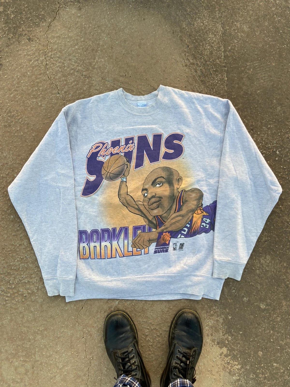 Vintage Style 90's Phoenix Suns Barkley Aop Jumper Shirt Hoodie Sweatshirt Reprinted Full Size Gifts for NBA Fans