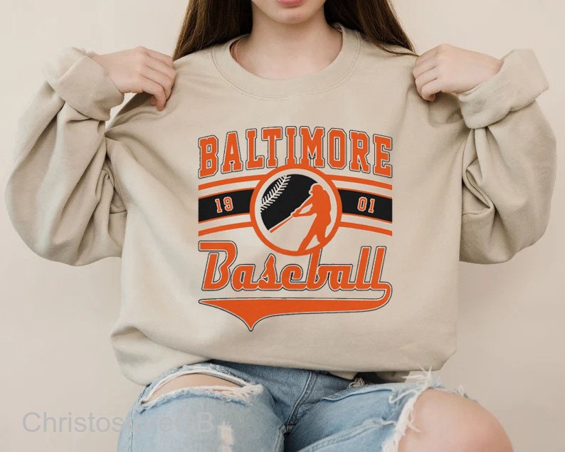 Vintage Baltimore Orioles Sweatshirt, Baltimore Baseball Hoodie, Vintage Baseball Fan Shirt for MLBFans - Image 2