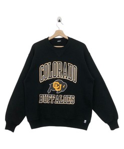 Vintage 90’ Colorado University Buffaloes Russell Sweatshirt Pullover Jumper Sweater Knitwear Hoodie, Shirt