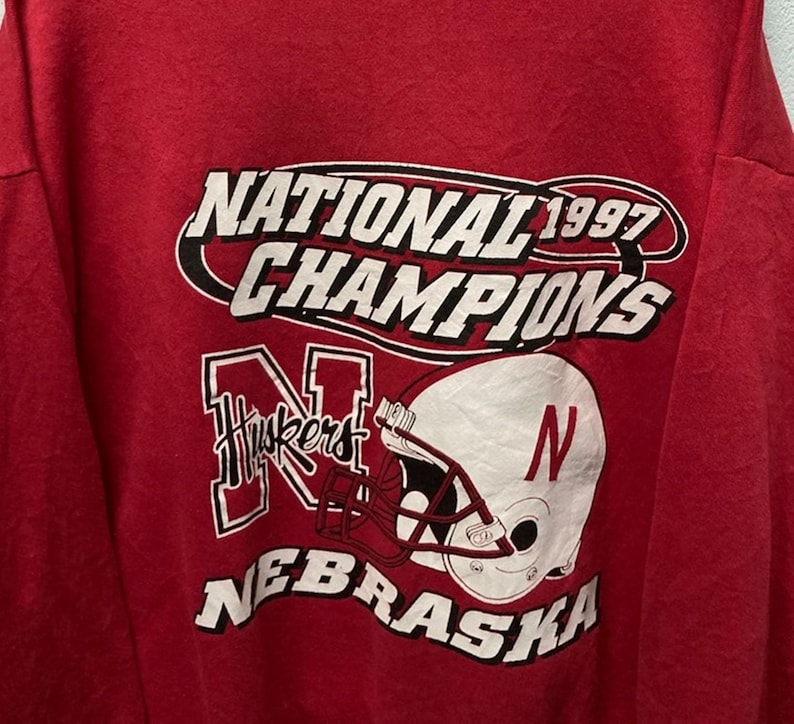 University of Nebraska Cornhuskers Vintage Style Sweatshirt, CrewneckNotre Dame Sweater Gifts for Fans And NCAA Fans - Image 2