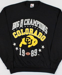 Colorado Buffaloes Vintage 1989 Big 8 Champions Crewneck Sweatshirt, Hoodiw, Shirt