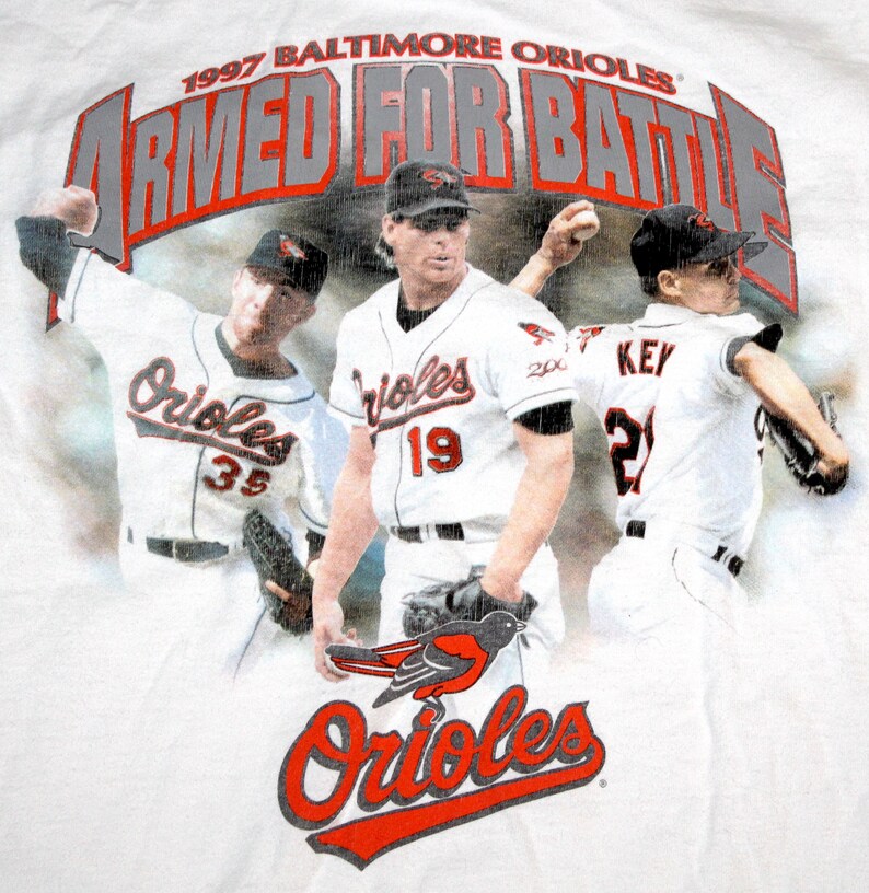 Vintage 90s Baltimore Orioles Baseball World Series Starter Men Womens Logo Print Shirt Sweatshirt Hoodie for MLBFans - Image 2